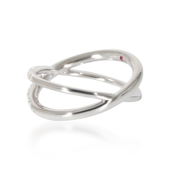 Roberto Coin Crossover X Diamond Ring in 18k White Gold 0.29 CTW - Picture 3 of 5